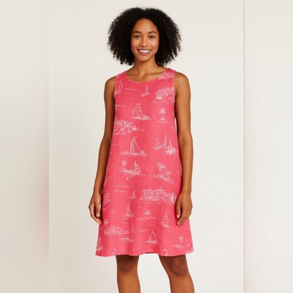 Cynthia Rowley Dresses & Skirts - Cynthia Rowley Coral Pink 100% Linen Mini Dress - Coastal • Nautical • Summer